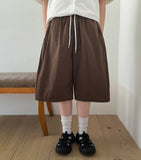 Goodell Line Color Matching Nylon Banding Bermuda Pants