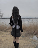 Kenzie Back Slit Bolero Strap Knit