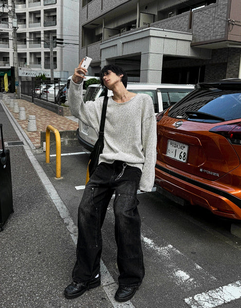 【COSYHARU】Ail Loose Fit Round Knit COSYHARU (コシハル) - エリックラウンドニット / Ail Loose Fit