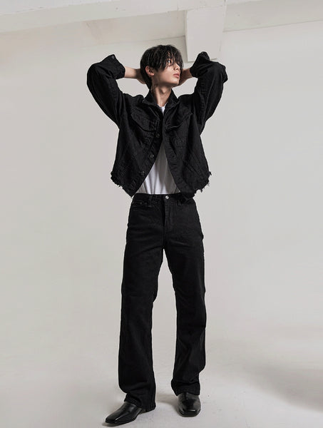【COSYHARU】Damage over semi bootcut denim pants Damage Over Semi Bootcut Denim Pants - COSYHARU | 60