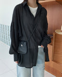 Hadon Summer See Through Over Shirt