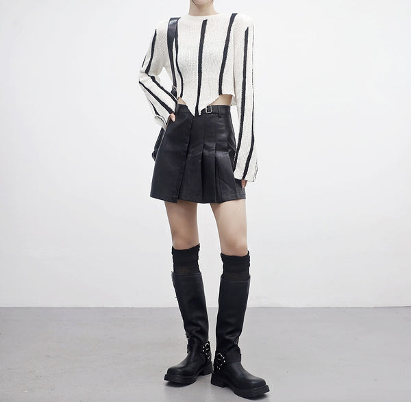 【rakutao】 NONCODE(ノンコード) - ラゼンバックルレザーキュロットスカート