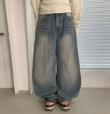 Vivons Washing Denim Wide Pants