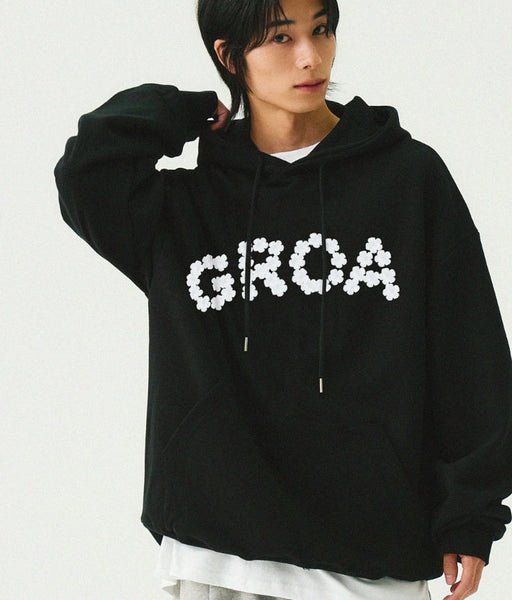 [GRAVER]★25SS★韓国人気★GROA FLOWER LOGO HOODIE GRAVER(グレーバー) - GROAフラワーロゴフーディ / GROA Flower