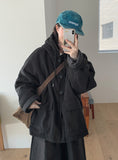 Enconi Wool Quilted Hooded Half Coat