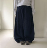 Velvis Pintuck Rivet Corduroy Wide Pants