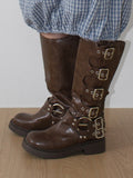 LAYERED BUCKLE BOOTS