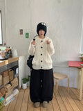 Enen Star Rivet Wide Cotton Pants