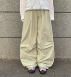 Zevner Banding Nylon Wide Pants