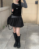 Cesi Slit Bustier T-shirt Set