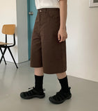 Haen Color Matching Bermuda Cotton Pants