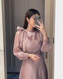 Enabel Chiffon Tie Bustier Flare One Piece