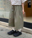 Ald Pin Tuck Banding Bermuda Cotton Pants