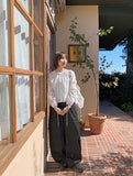 Dubki Dot Pintuck String Denim Pants