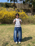 Earmin Star Patch Crop Short Sleeve Tee