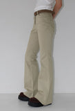 SLEEK SHIRRING BOOTCUT PANTS