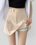 A-line Inner Button Stylish Skirt Pants