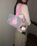 Ail Number Star Cotton Shoulder Bag