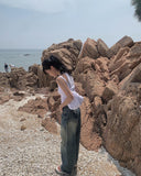 Aki Former Damage Wash Wide Pants