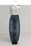 229 Embo Curved Wide Denim