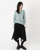 FOLDED WAIST FLARE SKIRT