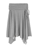 FOLDED WAIST FLARE SKIRT