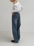 229 Embo Curved Wide Denim