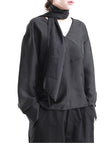 DRAPE SCARF BLOUSE