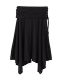 FOLDED WAIST FLARE SKIRT