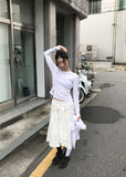 FLOW TIE COTTON SKIRT