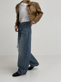 229 Embo Curved Wide Denim