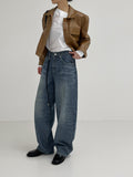 229 Embo Curved Wide Denim