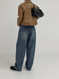 229 Embo Curved Wide Denim