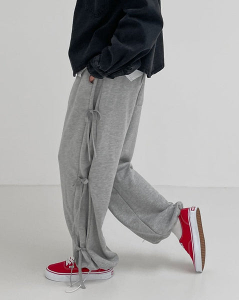 【INCHANT ME】Ribbon Two-Way Wide Training Pants INCHANT ME(インチャントミー) - リボンツーウェイワイド