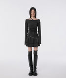 Layered Pleats Skirt