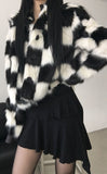Alice Chess Fur Jacket