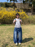 Earmin Star Patch Crop Short Sleeve Tee