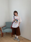 Dukes Cat Print Short Sleeve Tee