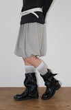 (WOOL) VOLUME TUCK SKIRT