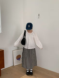 Erin Check Banding Long Skirt