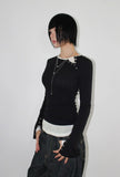 LINE-UP SNAP RIB LONGSLEEVE