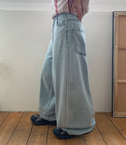Almos Summer Denim Balloon Wide Pants
