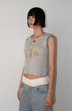 KITSCH PRINT KNIT SLEEVELESS