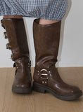 LAYERED BUCKLE BOOTS
