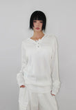 GOLGI HOODED HENLEY KNIT