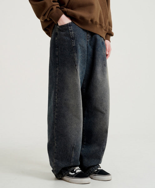 デニム・ジーパン WV PROJECT TAG BAL LOON DENIM PANTS 5JH093 WV PROJECT (ダブリューブイプロジェクト) - タグバルーンデニム