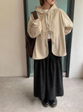 Enno Belt Corduroy Banding Long Skirt