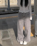 Boarding Grey Wide Denim Pants
