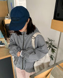 Hakona Check String Hood Wind Jumper