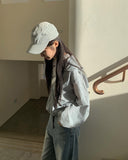 Muka nylon crop hood windbreaker